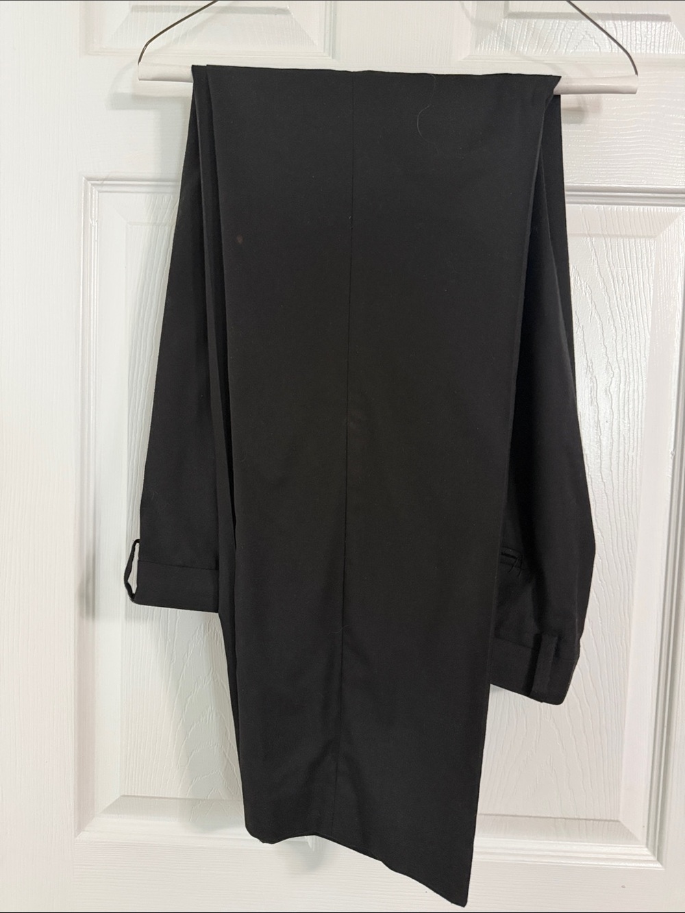 Calvin Klein Black Men's Trench Coat with Cuffed Sleeves